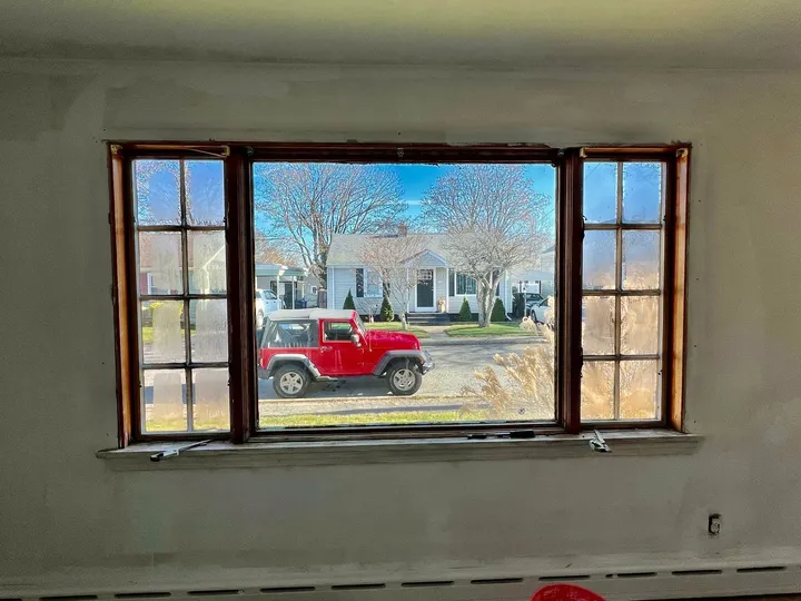 Replacement window with a view of the street