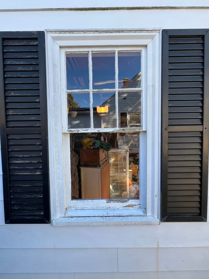 Window frame prepared for new glass